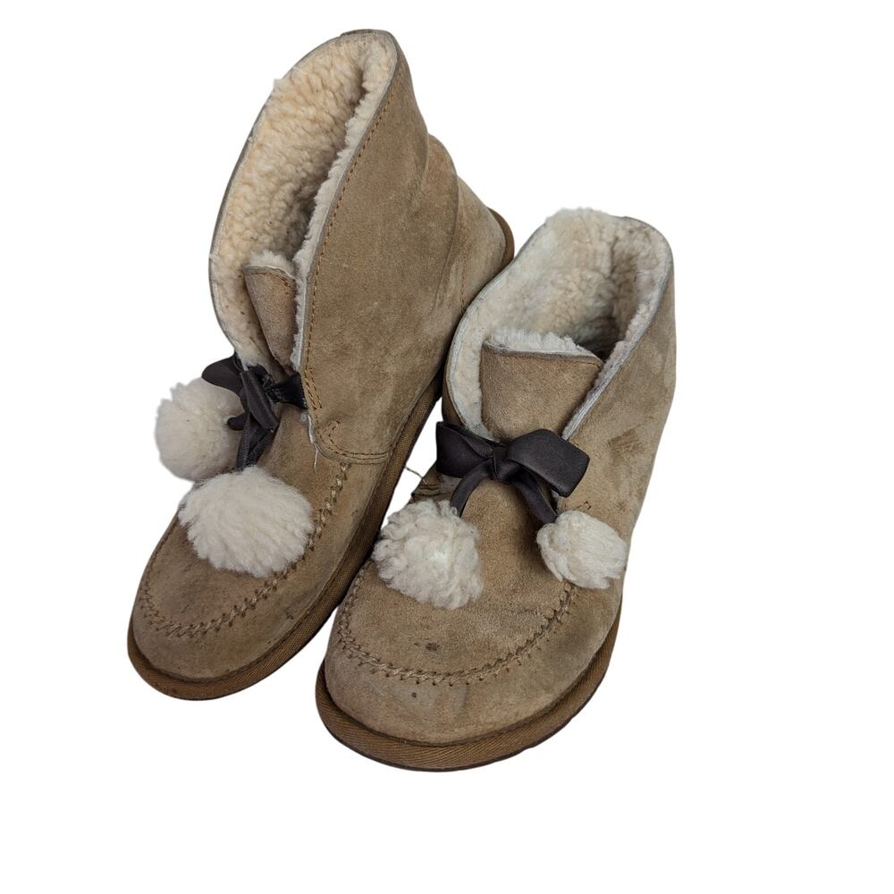 Ugg Kallen Suede Pom Pom Slipper Chestnut W8 EU 39